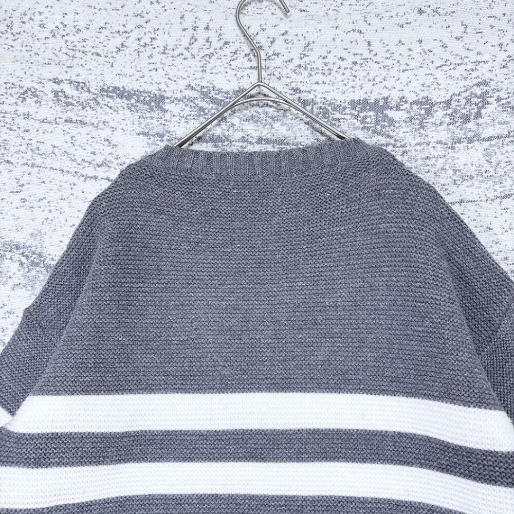 Autu Border Knit Crew Neck Sweater - Picture 4 of 5
